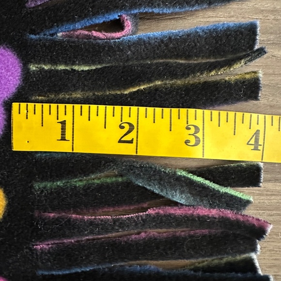 Fleece Scarf  Wrap Floral Fringe - Picture 3 of 4